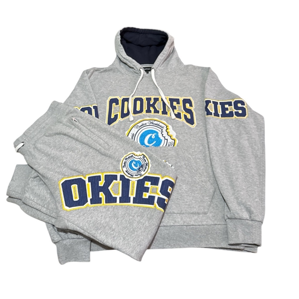 Cookies Gray Men's Hoodie and Sweatpants Set